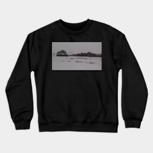 View of East Mains Castle & The Loch, East Kilbride Crewneck Sweatshirt